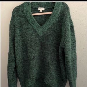 Target Plus size green v neck sweater